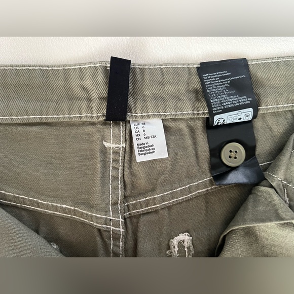H&M Olive Green Cargo Pants - Picture 3 of 5